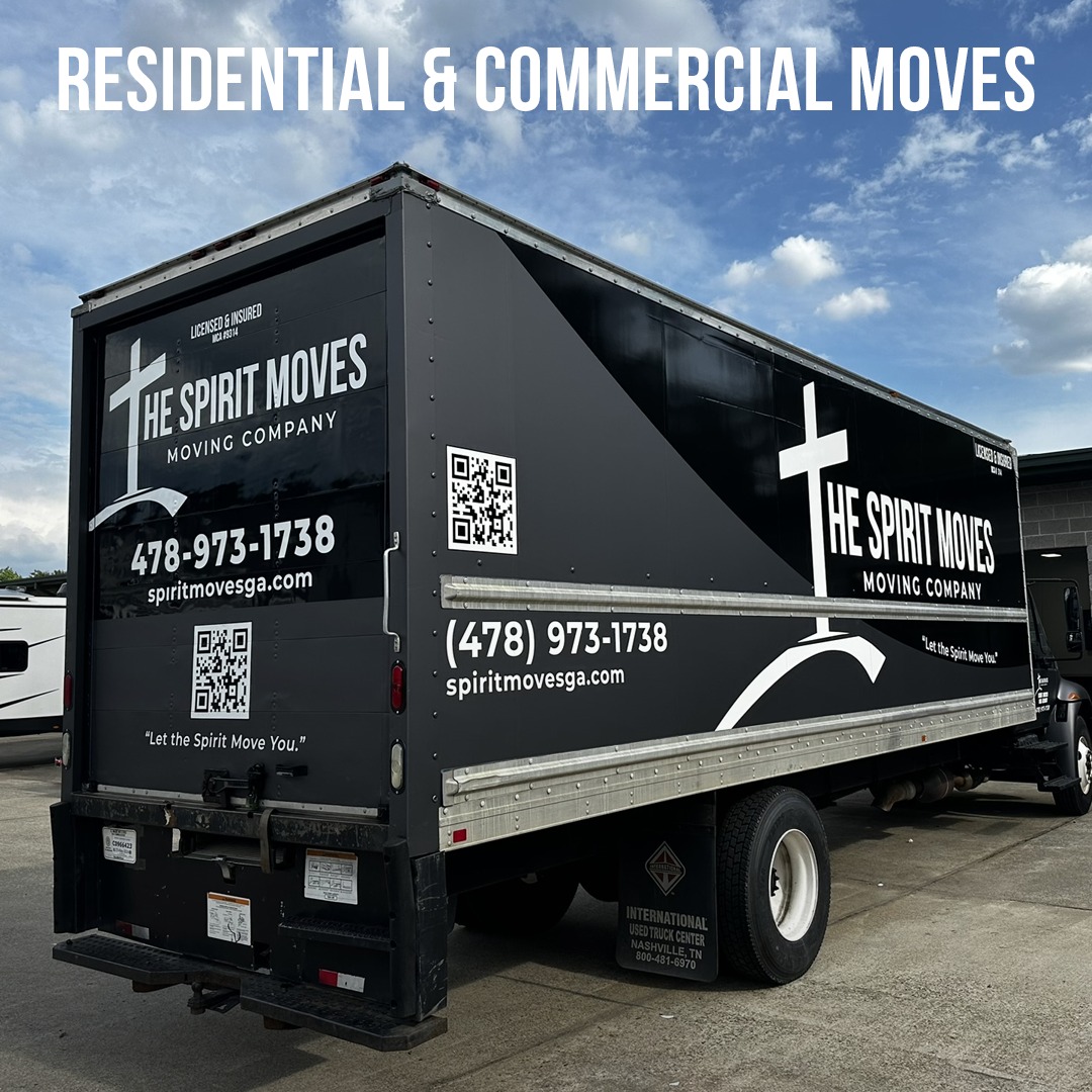 The Spirit Moves branded truck at a Central Georgia commercial loading dock